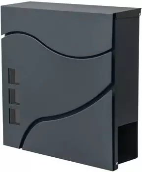 MCW Wandbriefkasten B31 mit Zeitungsfach, pulverbeschichtet, anthrazit (MCW-B31)