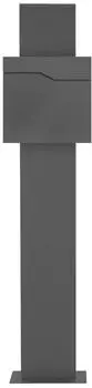 ML-Design Standbriefkasten mit Zeitungsfach, anthrazit, Stahl, 37x37x11cm (490008692)
