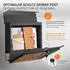 ML-Design Standbriefkasten mit Zeitungsfach, anthrazit/Holzoptik, 120cm (490008573)