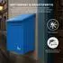 Homescapes Smart Parcel Box Paketbriefkasten mittelgroß, Entnahme vorne, blau (SPB-M-BLUE)