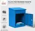 Homescapes Smart Parcel Box Paketbriefkasten mittelgroß, Entnahme vorne, blau (SPB-M-BLUE)