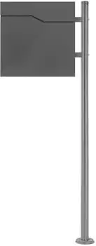 ML-Design Standbriefkasten mit Zeitungsfach, anthrazit, Pfosten silber 120cm (490008696)