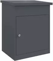 vidaXL Paketdrop-Box mit Speicher Anthrazit 47,5 x 38 x 59 cm Stahl