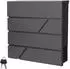ML-Design Briefkasten mit Zeitungsfach, Edelstahl, anthrazit, 37x11x37cm (490001074)