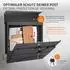 ML-Design Briefkasten mit Zeitungsfach, Edelstahl, anthrazit, 37x11x37cm (490001074)