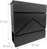 Relaxdays Wandbriefkasten mit Zeitungsfach, Metall, schwarz (10051664_46)