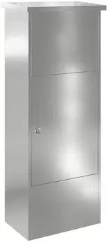 vidaXL Paketdrop-Box schwarz 44,5x29x110,5cm verzinkter Stahl (874931)