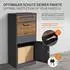 ML-Design Paketbriefkasten abschließbar, Stahl, anthrazit/Eiche-Optik, 50x112x37cm (490013481)