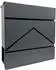 Relaxdays Wandbriefkasten mit Zeitungsfach, Metall, anthrazit (10051664_139)