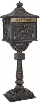 vidaXL Stehender Briefkasten Gussaluminium bronze, 42,5x29,5x117cm (42023495)