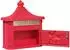 vidaXL Wandbriefkasten Gussaluminium rot, 40,5 x 16 x 45cm