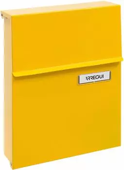Arregui Line E6808 Briefkasten au&szlig;en, Stahl, gelb, Gr&ouml;&szlig;e S (E6808)