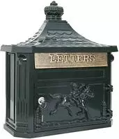 vidaXL Wandmontierter Briefkasten Gr&uuml;n 40,5 x 16 x 45 cm Gussaluminium