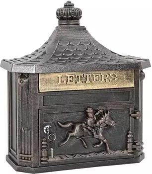 vidaXL Wandbriefkasten mit T&uuml;r, bronze, 40,5x16x45cm (42023503)