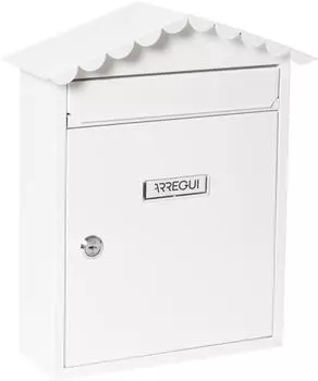 Arregui Visit Briefkasten au&szlig;en, Stahl, Gr&ouml;&szlig;e M, wei&szlig; (E5741)