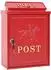 vidaXL Wandbriefkasten rot 29x13x41cm Gussaluminium