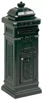Proregal Nostalgischer S&auml;ulen-Briefkasten Gie&szlig;aluminium 110 x 33 x 36,5 cm