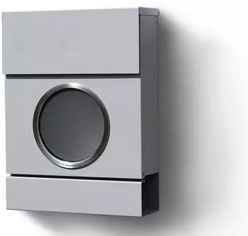 Radius Design Briefkasten mit Bullauge weiss