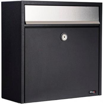 Allux 250 anthrazit mit Edelstahl-Front
