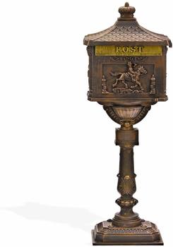 Dema Standbriefkasten Antik Aluguss-bronze