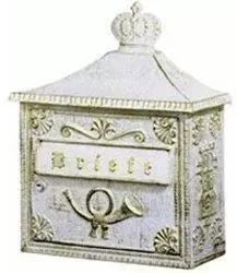Albert Wandbriefkasten weiß-gold (670700)