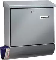 Burg Briefkasten Vario-set - Mit Zeitungsbox, Stahl Verzinkt Silberf&auml;rbig