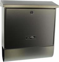 Burg-W&auml;chter Briefkasten Inox Star rostfrei mit Zeitungsrolle, Postkasten aus