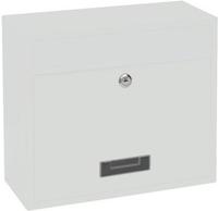Basi - 2170-0662 Bk 900 Briefkasten Stahl Wei&szlig; Schl&uuml;sselschloss