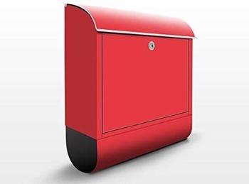apalis Briefkasten Colour Carmin | Farbe Pop Art Rot, Postkasten mit Zeitungsrolle, Wandbriefkasten, Mailbox, Letterbox, Briefkastenanlage, Dekorfolie