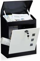 Relaxdays - Briefkasten Gro&szlig;, Stahl, Sicherheits-klappe, Schloss, Hxbxt: 53 X 43,5 X