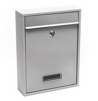 Wiltec Briefkasten V11 pulverbeschichtet, silberfarben (60130)