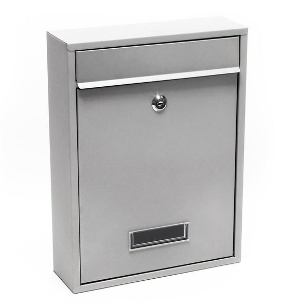 Wiltec Briefkasten Wandbriefbox Briefkastenanlage Silber pulverbeschichtet V1