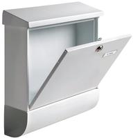 BURG Briefkasten VARIO-SET - mit Zeitungsbox - verzinkt wei&szlig;