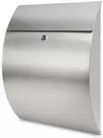 Burg W&auml;chter 38670 RIVIERA 3835 NI Briefkasten Silber Edelstahl Schl&uuml;sselschloss