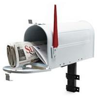 Wiltec US Mailbox 60343 weiß mit Wandhalterung