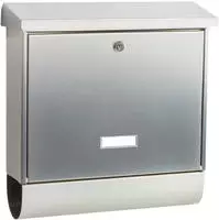 Burg-W&auml;chter Briefkasten rostfrei, Inoxstar 4720 Postkasten mit Zeitungsfach U-Form,