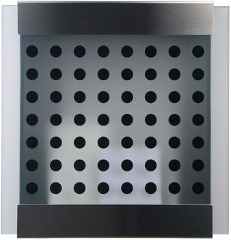 Keilbach Keilbach, Briefkasten glasnost.glass.black-dots, Edelstahl-bedrucktes Sicherheitsglas, hochwertige Verarbeitung, Klassiker seit 2000, Design Award: FO