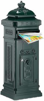 Relaxdays Standbriefkasten Antik grün