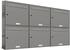 AL Briefkastensysteme Wandbriefkasten 6 Fach Auf- und Unterputzanlage RAL 9007 Aluminium Grau DIN A4