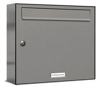 AL Briefkastensysteme 1er Premium Briefkasten RAL 9007 für Außen Wand Postkasten S