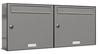 AL Briefkastensysteme Wandbriefkasten 2 Fach Auf- und Unterputzanlage RAL 9007 Aluminium Grau DIN A4