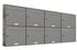 AL Briefkastensysteme Wandbriefkasten 7 Fach Auf- und Unterputzanlage RAL 9007 Aluminium Grau DIN A4