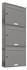 AL Briefkastensysteme Wandbriefkasten 3 Fach Auf- und Unterputzanlage RAL 9007 Aluminium Grau DIN A4