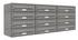 AL Briefkastensysteme Wandbriefkasten 12 Fach Auf- und Unterputzanlage RAL 9007 Aluminium Grau DIN A4