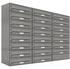 AL Briefkastensysteme Wandbriefkasten 23 Fach Auf- und Unterputzanlage RAL 9007 Aluminium Grau DIN A4
