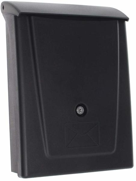 Rottner Tresor T06257 Briefkasten schwarz, Wandmontierter Briefkasten Polyvinylchlorid (PVC)
