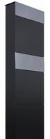 Bravios - Briefkastenanlage The Box for Two Schwarz mit Edelstahlklappe