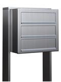 Bravios - Briefkastenanlage Cube for Three Edelstahl