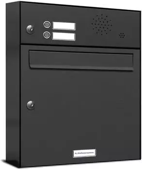AL Briefkastensysteme Briefkasten »Premium« (BxH): 38.5 x 45.6cm Anzahl Schlitze: 1 Aufputzmontage - grau grau (331P1EA1K2SP7016)