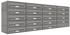AL Briefkastensysteme Wandbriefkasten 19 Fach Auf- und Unterputzanlage RAL 9007 Aluminium Grau DIN A4